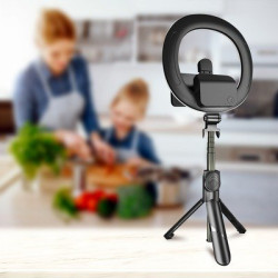 RoGer V14 Universal Tripod Stand for Selfie with LED Lamp