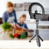 RoGer V14 Universal Tripod Stand for Selfie with LED Lamp