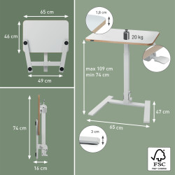Leitz 65880001 stovimasis stalas Balta