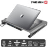 Swissten Multifunctional USB-C Laptop Docking Station / HDMI / USB 3.0 / 2x USB-C / RJ45 / SD / Micro SD / VGA / Audio