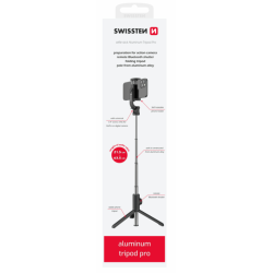 Swissten Bluetooth Selfie Stick Aluminum Tripod For Mobile Phones and GoPro With Remote Control