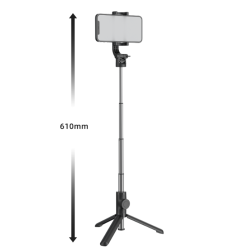 Swissten Bluetooth Selfie Stick Aluminum Tripod For Mobile Phones and GoPro With Remote Control