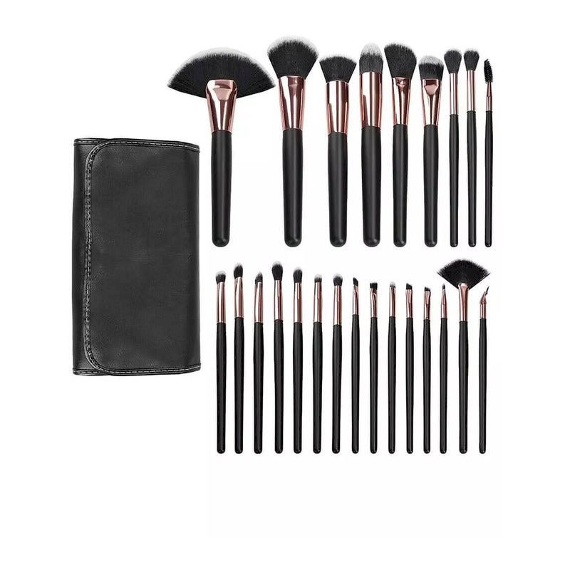 MIMO Makeup Brush Set Black 24 Pcs