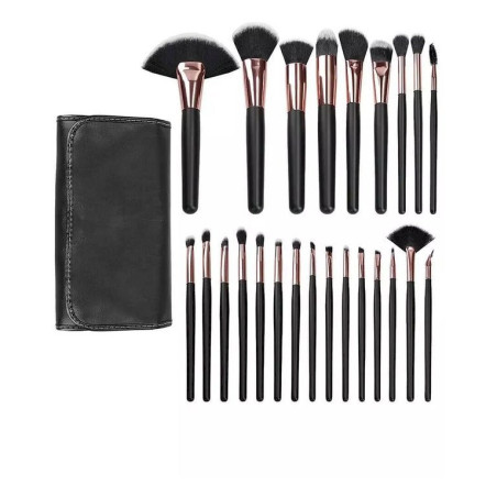 MIMO Makeup Brush Set Black 24 Pcs