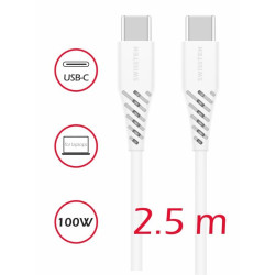 Swissten Power Delivery Data Cable USB-C to USB-C 5A (100W) 2.5m