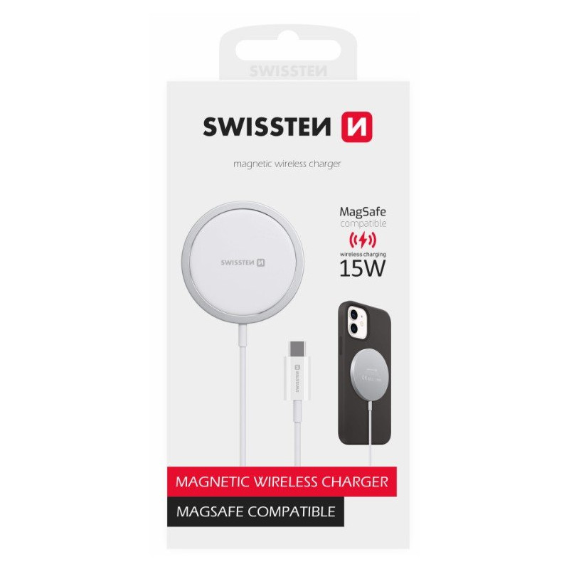 Swissten MagStick Wireless Charger 15W for Apple iPhone USB-C