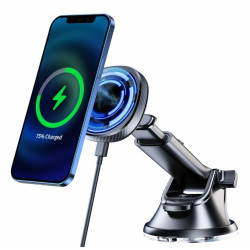 Swissten Magnetic Car Holder with Wireless Charger 15W (MagSafe compatible)