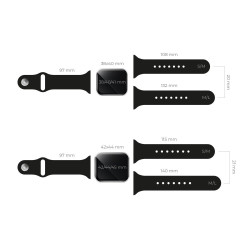 RoGer Silicone band S / M for Apple Watch 1/2/3/4/5/6/7/SE 42 / 44 / 45mm