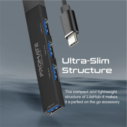 Promate HUBLITEHUB4BK