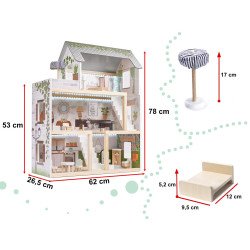 Lulilo Wooden Doll House Floro Boho70cm