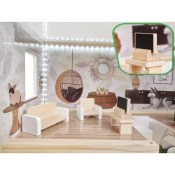 Lulilo Wooden Doll House Floro Boho70cm