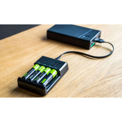 Green Cell VitalCharger UBS-C Charger for AAA/AA batteries / 4x HR03 800mAh included