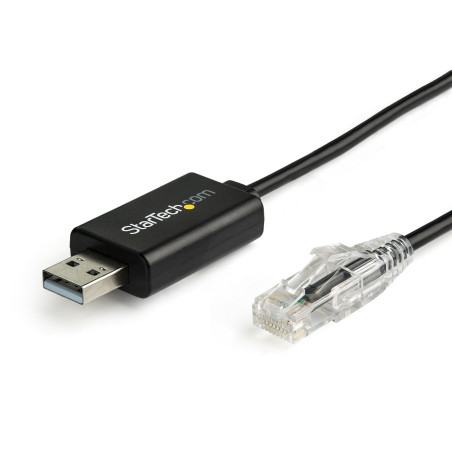StarTech.com ICUSBROLLOVR kabelių lizdinio / kištukinio jungčių tipo keitiklis RJ-45 USB 2.0 Type-A Juoda