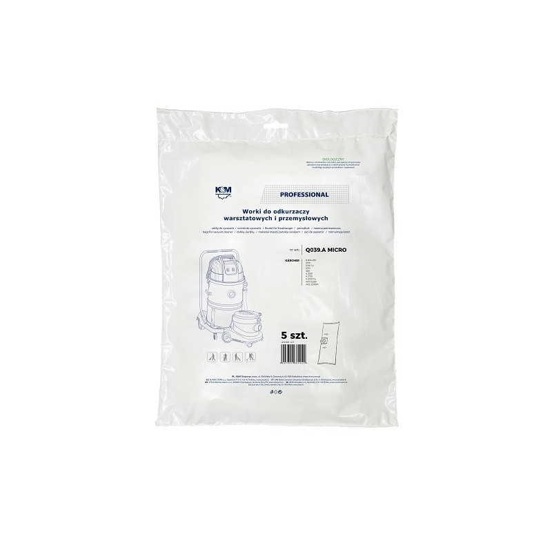 K&M Vacuum cleaner bags KARCHER WD2/WD3 KM-Q039.A (5 gab.)