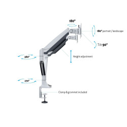 Multibrackets MB-7086 Monitor holder with height adjustment for 2 monitors