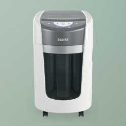 Leitz IQ OptiMax Home Office 225 dokumentų naikiklis Smulkinimas itin mažais gabalėliais 58 dB Pilka, Balta