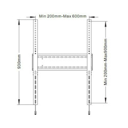 Multibrackets MB-0940 TV wall fixed mount up to 110" / 125kg