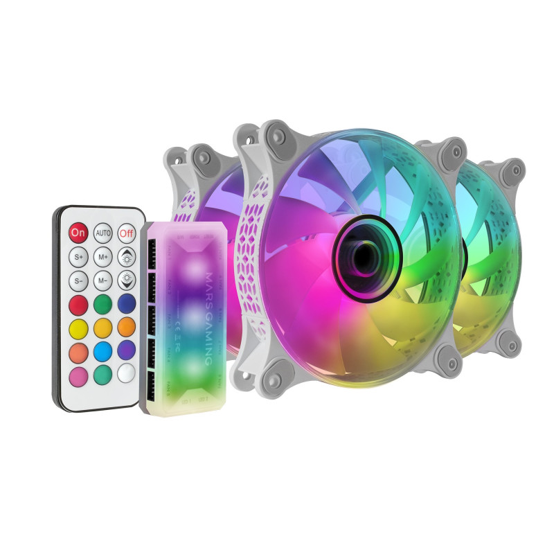 Mars Gaming MF-3DKIT Infinity Mirror ARGB 120mm Remote Control Computer Cooler Kit