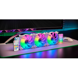 Mars Gaming MF-3DKIT Infinity Mirror ARGB 120mm Remote Control Computer Cooler Kit