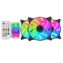 Mars Gaming MF-3DKIT Infinity Mirror ARGB 120mm Remote Control Computer Cooler Kit