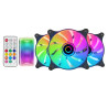Mars Gaming MF-3DKIT Infinity Mirror ARGB 120mm Remote Control Computer Cooler Kit