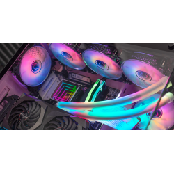 Mars Gaming MF-3DKIT Infinity Mirror ARGB 120mm Remote Control Computer Cooler Kit