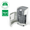 Leitz IQ OptiMax Small Office 350 dokumentų naikiklis Smulkinimas itin mažais gabalėliais 58 dB 22,3 cm Pilka, Balta