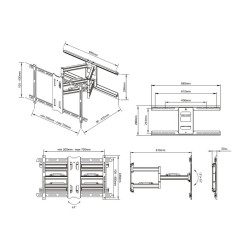 Multibrackets MB-5471 TV wall turnable mount up to 85" / 60kg