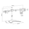 Multibrackets MB-3330 Deskmount for 2 monitors up to 27"/ 10kg