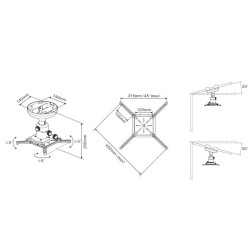 Multibrackets MB-0728 Projector Ceiling mount 200 mm / 15kg