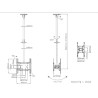 Multibrackets MB-5477 TV ceiling bracket for 2 TVs up to 65" / 50kg