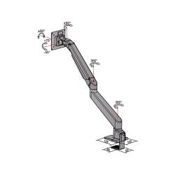 Multibrackets MB-2449 Monitor holder at the table with gas shock absorber up to 32"/ 10kg