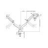 Multibrackets MB-3286 Monitor holder with height adjustment for 2 monitors