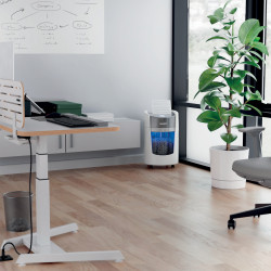 Leitz IQ OptiMax Small Office 350 dokumentų naikiklis Smulkinimas itin mažais gabalėliais 58 dB 22,3 cm Pilka, Balta
