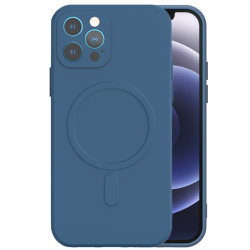 Mocco MagSilicone Soft Back Case Silicone Case for Apple iPhone 14 Plus Blue