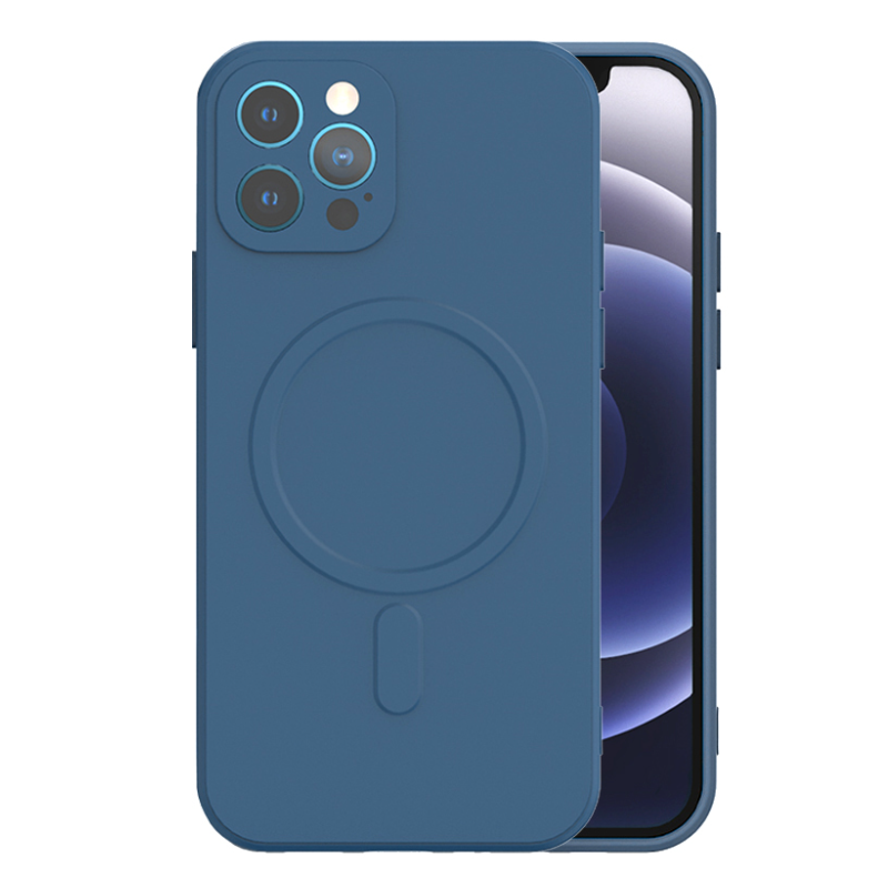 Mocco MagSilicone Soft Back Case Silicone Case for Apple iPhone 14 Plus Blue