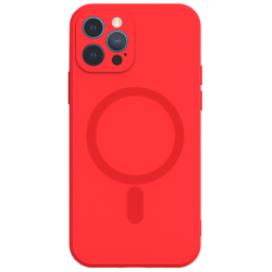 Mocco MagSilicone Soft Back Case Silicone Case for Apple iPhone 14 Pro Red