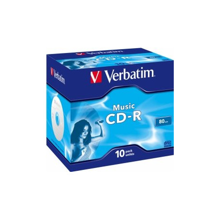 Verbatim Blank CD-R Audio 80Min Music 10 Pack Jewel