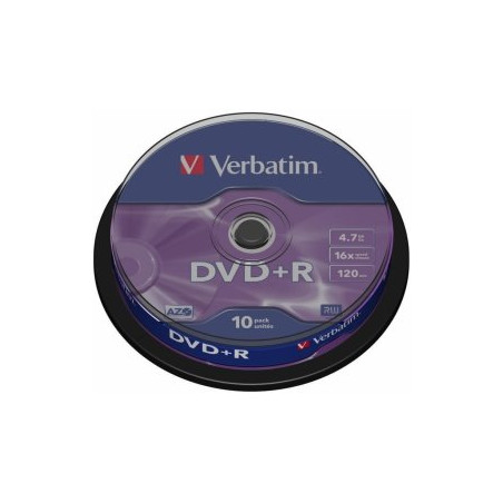 Verbatim Blank DVD+R AZO 4.7GB 16x 10 Pack Spindle