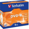 Verbatim Blank DVD-R AZO  4.7GB 16x 5 Pack Jewel