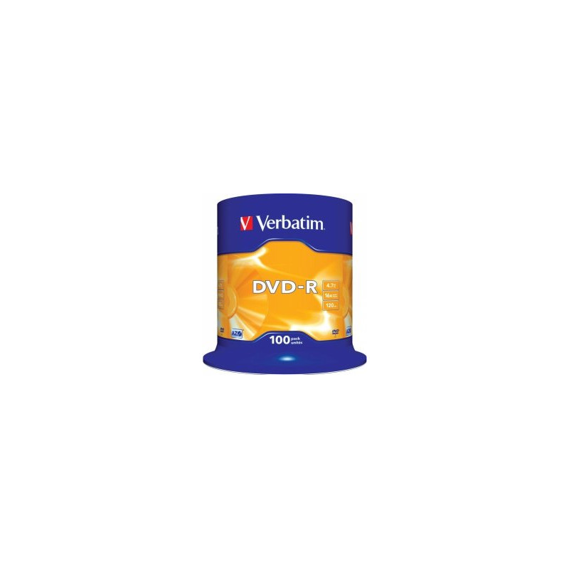 Verbatim Blank DVD-R AZO 4.7GB 16x 100 Pack Spindle