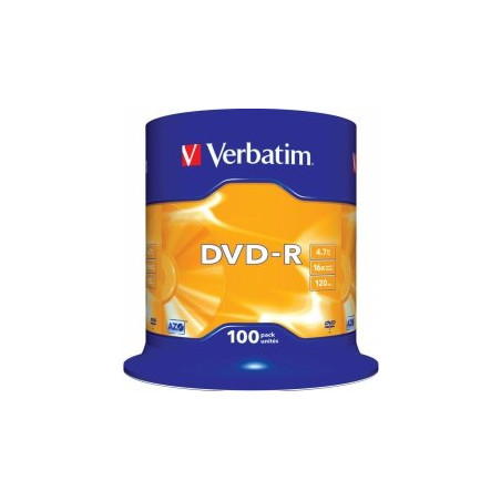 Verbatim Blank DVD-R AZO 4.7GB 16x 100 Pack Spindle