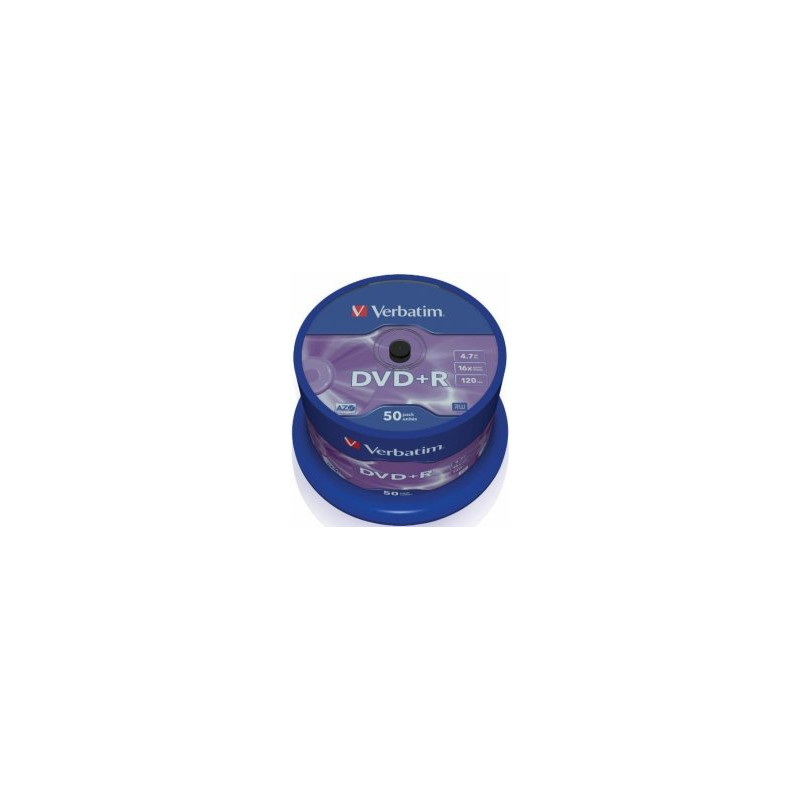 Verbatim Blank DVD+R AZO 4.7GB 16x 50 Pack Spindle