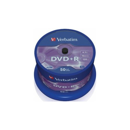 Verbatim Blank DVD+R AZO 4.7GB 16x 50 Pack Spindle