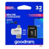 Goodram MicroSD class 10 UHS I 32GB Memory card + Card reader