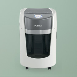 Leitz IQ OptiMax Small Office 350 paper shredder Micro-cut shredding 58 dB 22.3 cm Grey, White