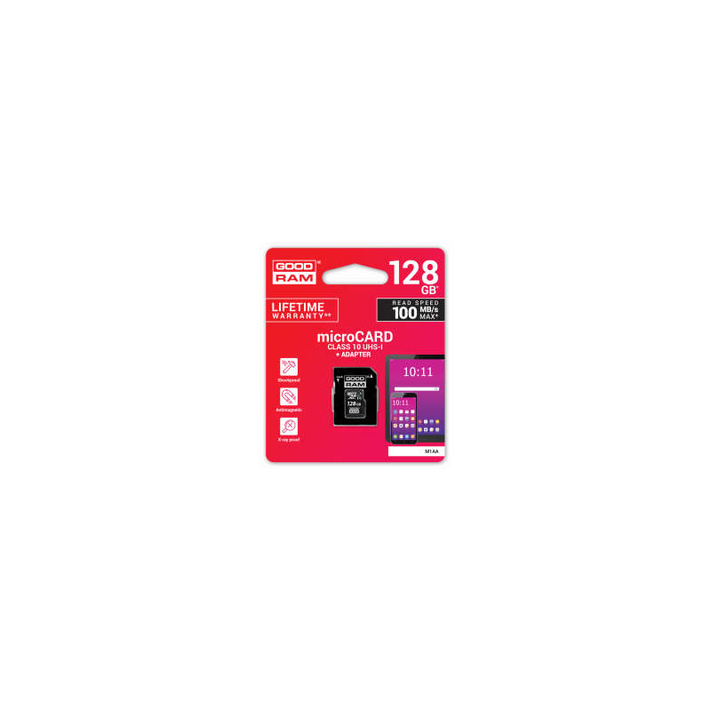 Goodram  microSDXC class 10 UHS I 128GB Memory Card + Adapter