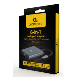 Gembird USB Type-C Multi-Port Adapter + Card Reader