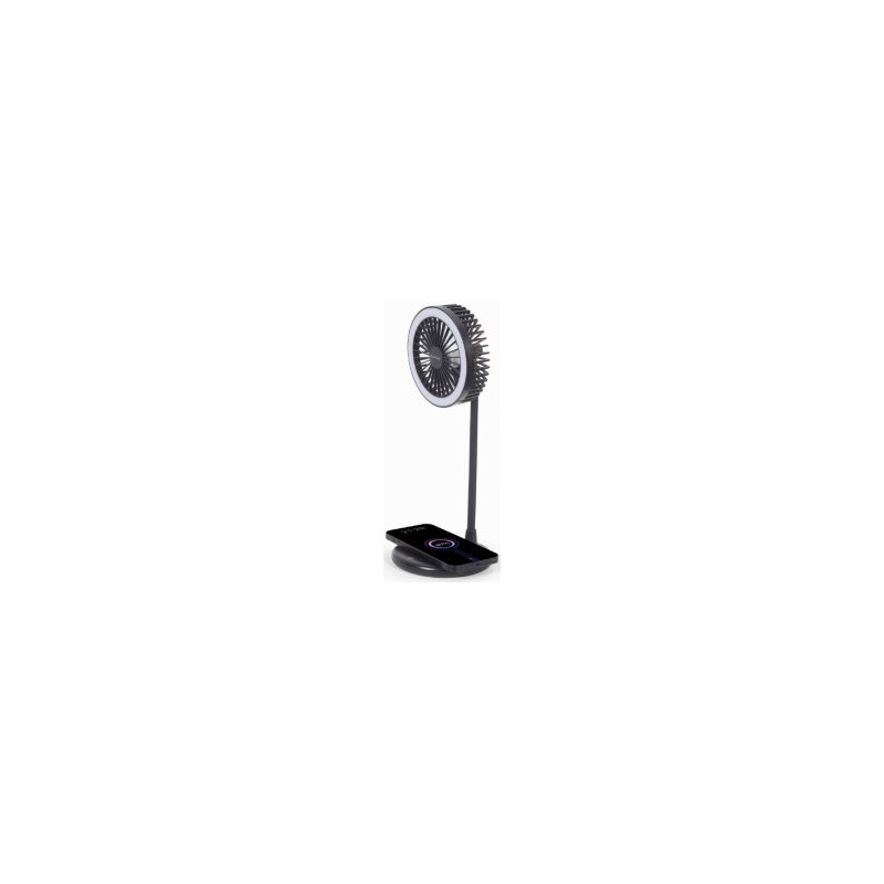 Gembird Desktop Wireless Charger with Fan with Lamp