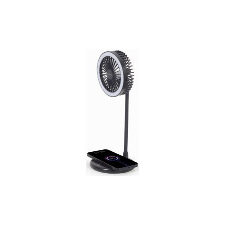 Gembird Desktop Wireless Charger with Fan with Lamp